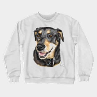 Smiling Rottweiler Pooch Dog Crewneck Sweatshirt